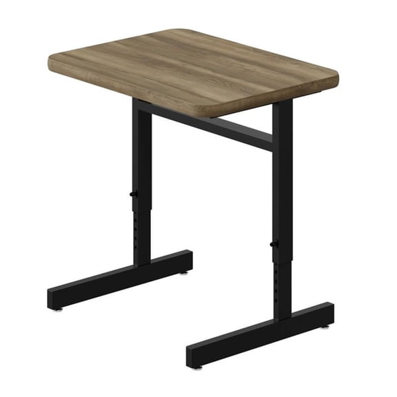 Adjustable Height High-Pressure Top Computer/Student Desks Brown Wood Laminate