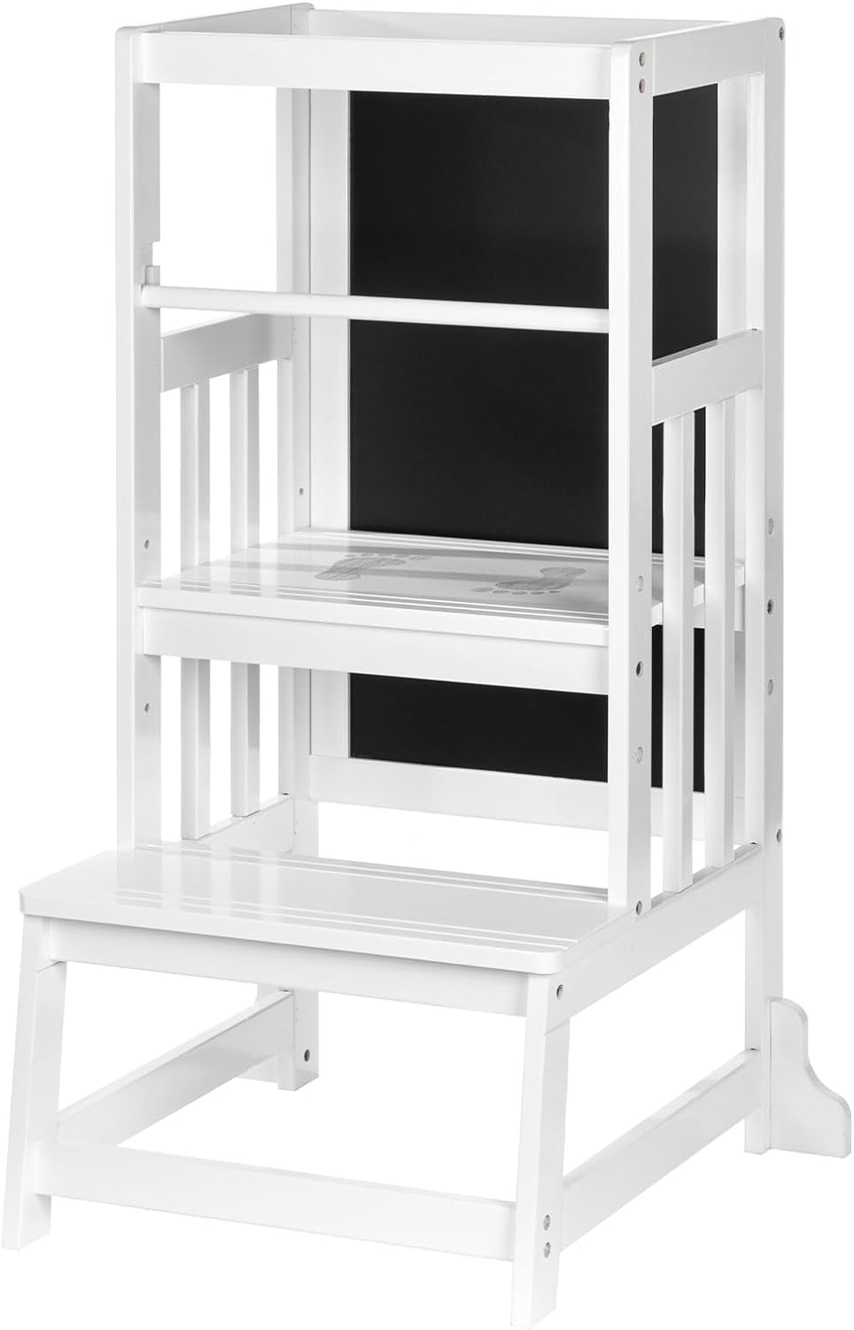 Adjustable Height Kids Learning Step Stool, Toddler Kitchen Standing
