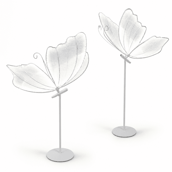 Adjustable Height LED Floor/Ceiling Lamp, White Light,, 25W 110V, Creative Butterfly Design for Events