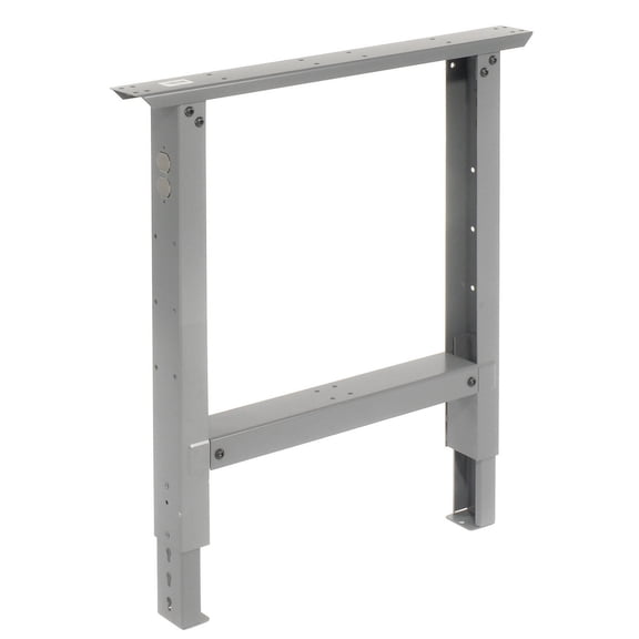 Global Industrial Adjustable Height Steel C-Channel Leg For Workbench 30""D Gray