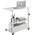 Adjustable Height Mobile Computer Desk for Small Space Rolling Writing