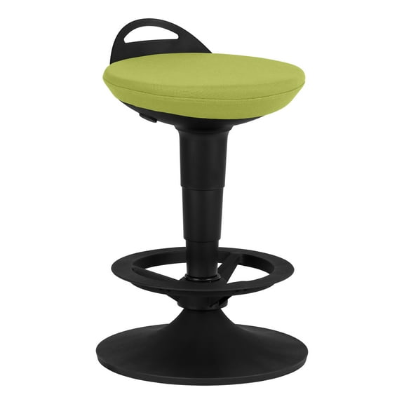Adjustable-Height Padded Lab Stool - Fern Green