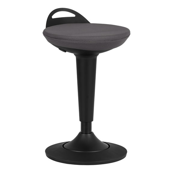 Adjustable-Height Padded Wobble Stool - Dark Grey