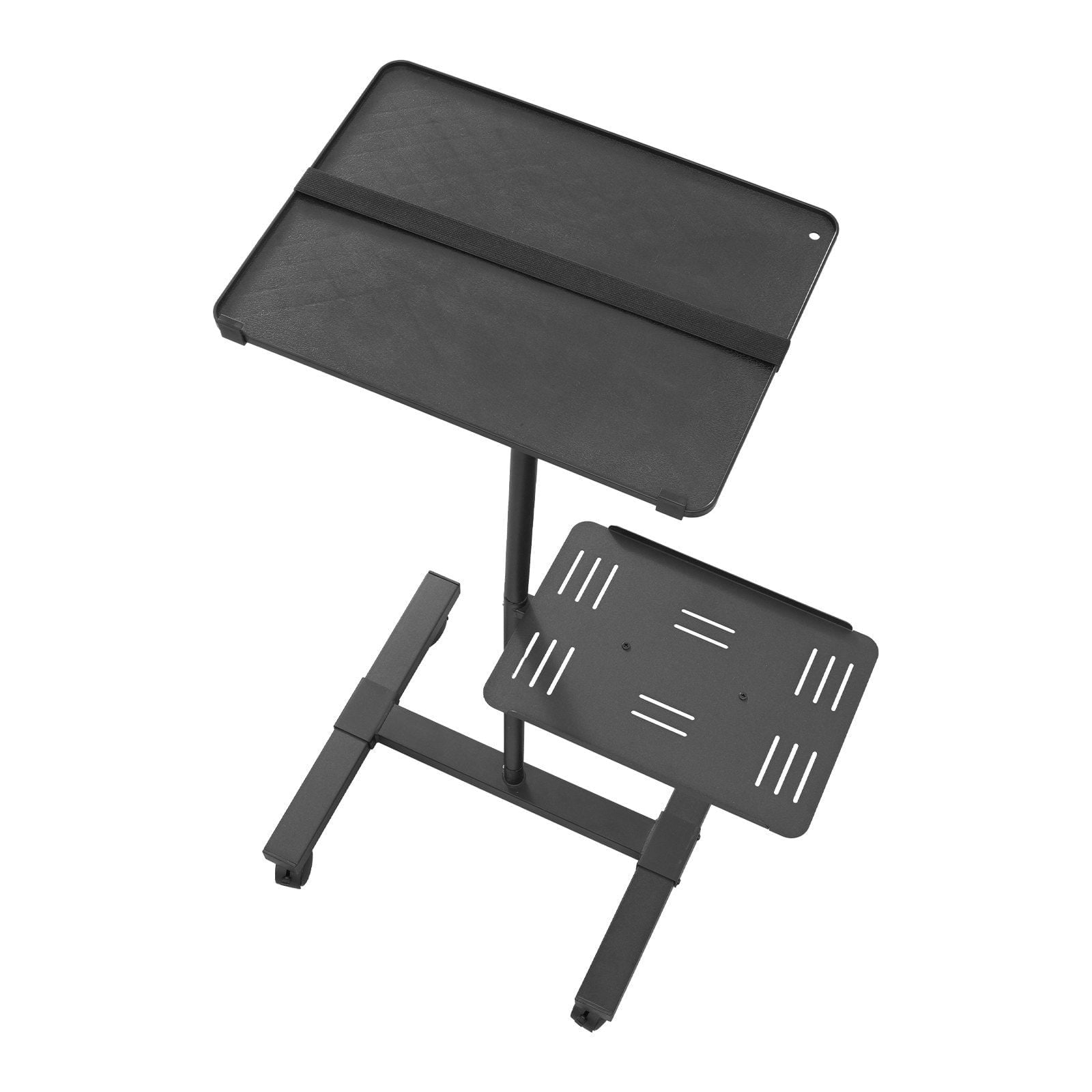 Adjustable Height Projector Floor Stand (22.8"-57.3") w/Wheels & Tray, Heavy-Duty 88lbs Capacity for Outdoor Movies, DJ Gear, Office, Stage - Black