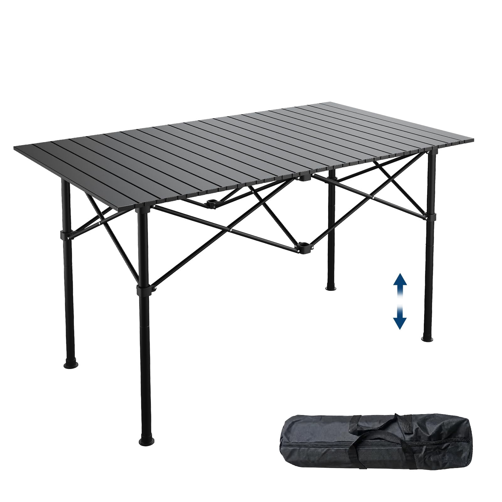 Coleman, Camping Table, Compact Roll-Top Aluminum, Seats 4