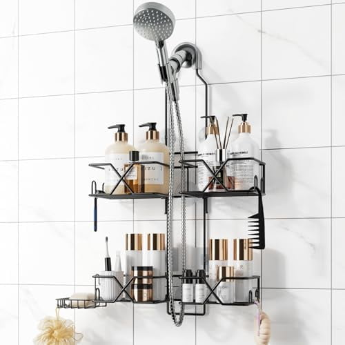 Adjustable Height Shower Caddy Hanging for Handheld Shower Heads ...