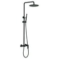 thumbnail image 1 of Adjustable Height Slide Bar Shower Faucet Set With Tub Spout, Luxury Brass Complete Shower System With Rough-In Valve, 1 of 5