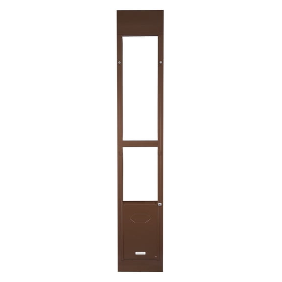 Adjustable Height Sliding Glass Dog Door, 75 7/8 to 80 11/16 in,10 1/4 x 16 1/4 in Opening