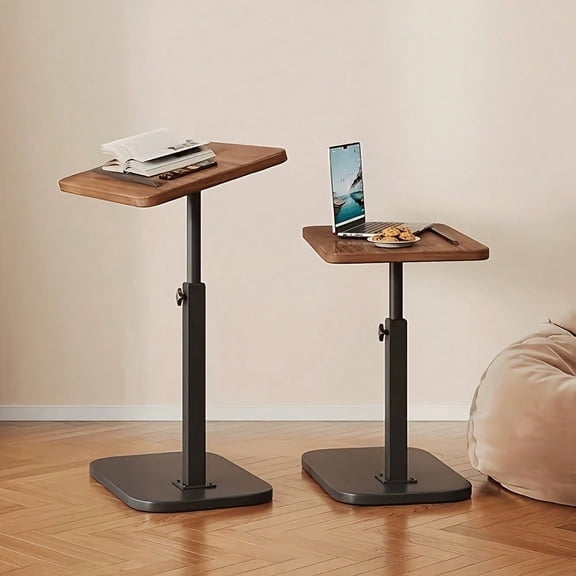 Adjustable Height Small Side Table, 90 Flip Top & 360 Swivel Design, Slide-Under Sofa End Table, Multi-Purpose TV Tray & Snack Table For Small Spaces, Sofa Bed, Living Room