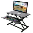 thumbnail image 1 of Adjustable Height Standing Laptop Desk,Adjustable Sit to Stand Up Workstation  with Keyboard Tray, 1 of 12
