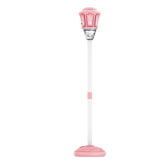 Adjustable Height Street Lamp Style Automatic Bubble Blower, USB Powered LED Light No Leak, Toddler Safe Easy Assembly for Wedding Decor Pink