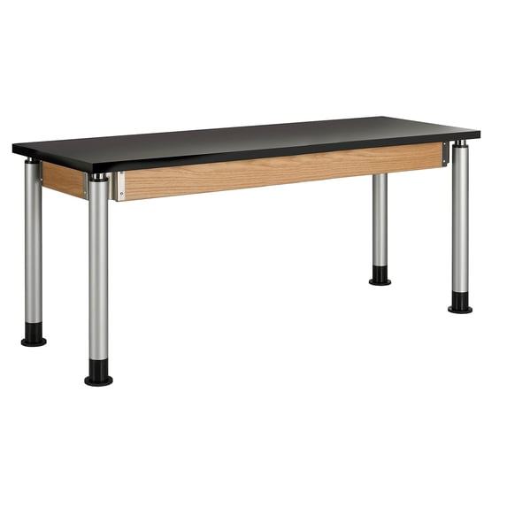DWI Rectangular Science Table 72" x 24" Height Adjustable Brown (P8302K)