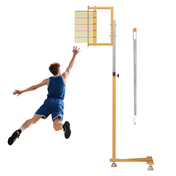 Adjustable Height Vertical Jump Measurement Tool, 90.55'-141.73' Vertical Jumping Challenger Tester, Floor Standing Vertical Measure Stick Pole for Basketball Volleyball Training Aid