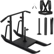 Adjustable Height Weight Sled for Strength & Speed Training   Heavy-Duty Push Pull Sled, Ideal for Football, Fitness, Running   Fits 1" & 2" Plates   Home or Outdoor Workout Equipment   Black