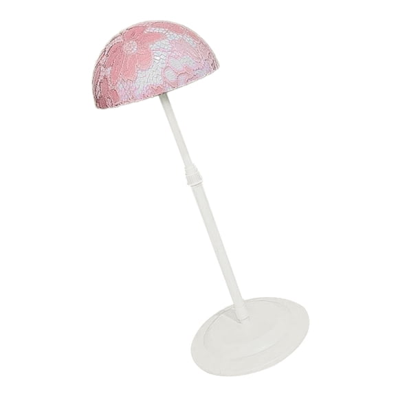 Adjustable Height Wigs Holder for Easy Assembly Wigs Storage Hat Display Rack for Travel and Daily Use