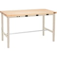 thumbnail image 1 of Adjustable Height Workbench with Power Apron, Maple Square Edge - Tan - 60 x 30 in., 1 of 1