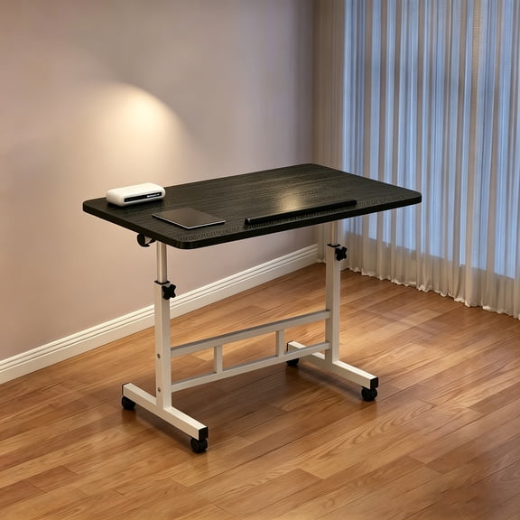Adjustable Height and Tilt Mobile Desk with Lockable Casters, Multi-Use Computer and Art Workstation