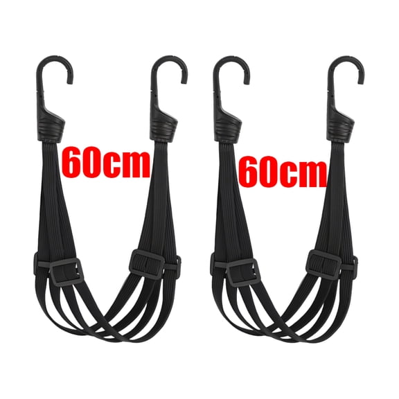 Adjustable Helmet Strap Luggage Rope Elastic Bungee Cords with Hooks Retractable Binding Band for Motorcycle Bike Cargo Rack