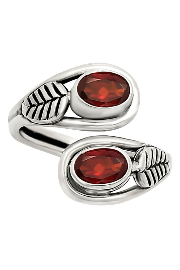 Adjustable - Hessonite Garnet 925 Sterling Silver Ring s.7 Jewelry R-1483 SDR251445