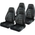 thumbnail image 1 of Adjustable High Back Replacement Seats, Black Vinyl, Compatible with Military Humvee, Adapter Required- SET OF 4, 1 of 4