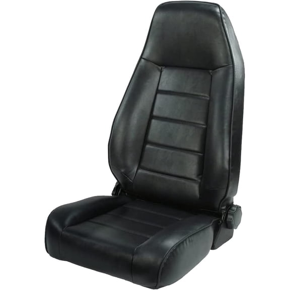Adjustable High Back Replacement Seats, Black Vinyl, Compatible with Military Humvee, Adapter Required