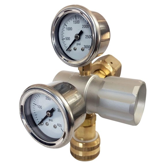 Adjustable High Flow 0-250 PSI Carbon Dioxide CGA320 Co2 Regulator for Tires, HVAC, Plumbing or any HIGH FLOW Non-Freezing CO2 Application