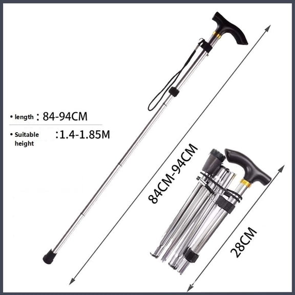 Adjustable Hiking Poles - Lightweight Folding Walking Sticks for Men and Women | Ultra-Short Telescopic Travel Sticks