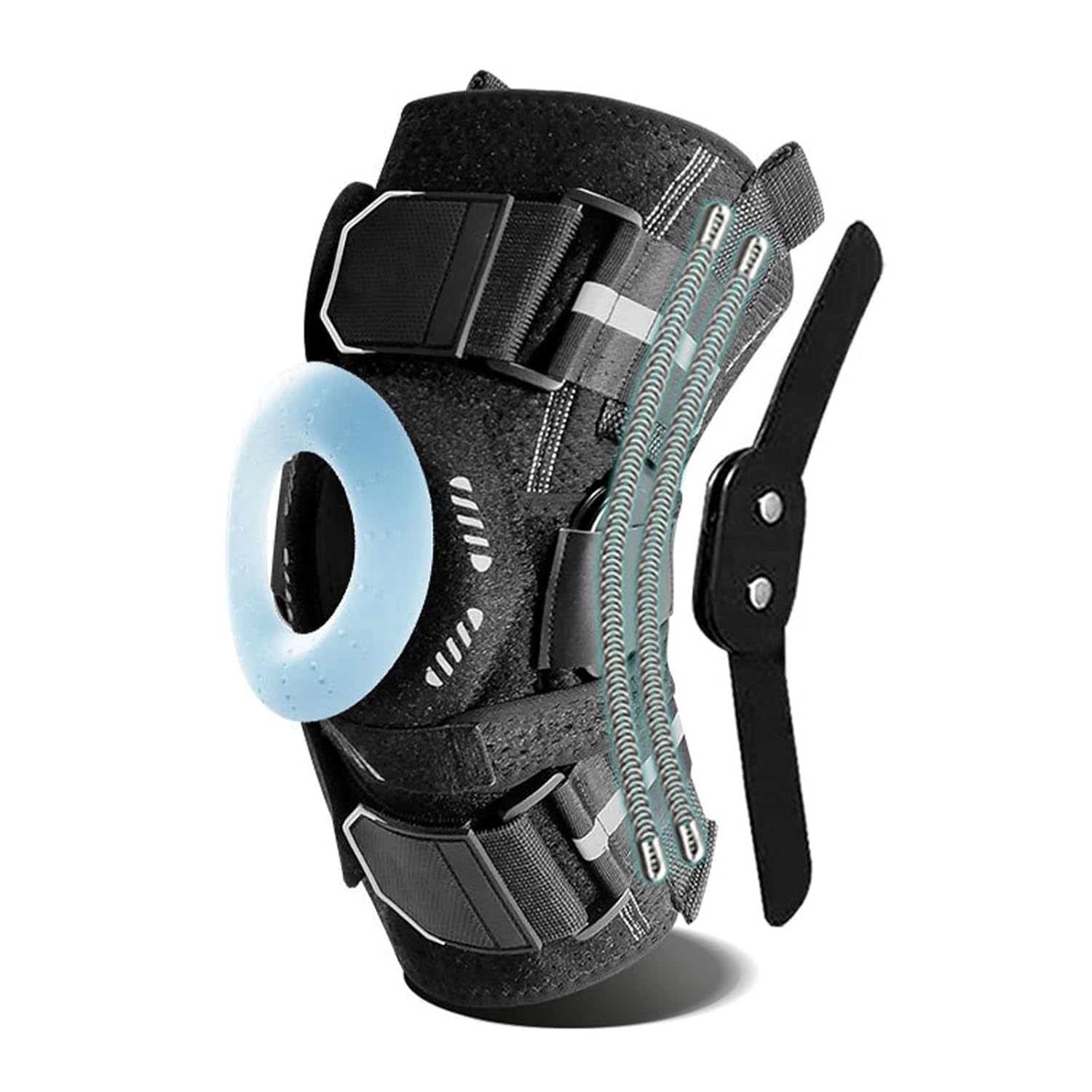 【O.T.C】 OTC Orthotex Knee Stabilizer - Spiral Stays, Black, Medium