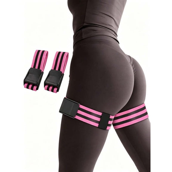 Adjustable Hip Resistance Band Set, BFR Occlusion Belts for Glutes, Thighs and Squats, Non-Slip Training Straps for Yoga, Pilates and Strength Training