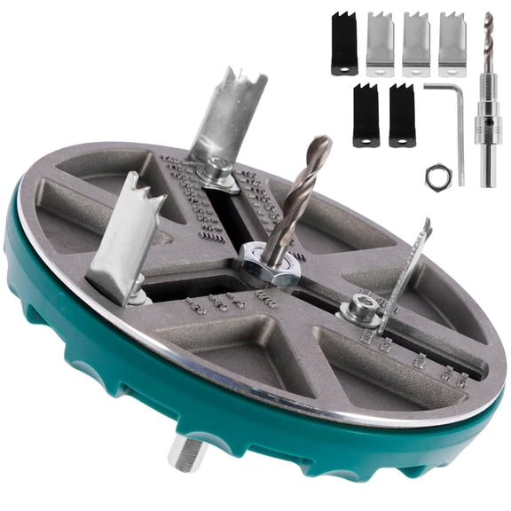 Adjustable Hole Saw Cutter, Variable Diameter Hole Cutting Tool 45–130 mm, Adjustable Circle Cutter Drill Bit for Wood, Drywall, Plastic and Softwood