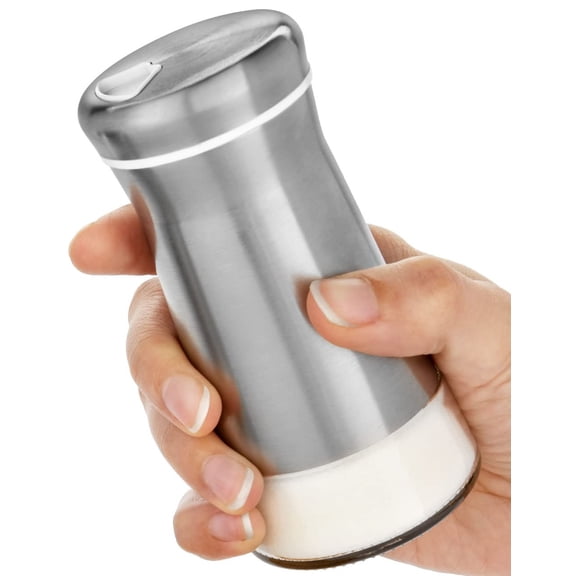 Adjustable Hole Stainless Steel Salt & Pepper Shaker, Multi-Purpose Dry Spice Container Suitable for Various Salts and Peppers for Kitchen Cooking and Backyard BBQ