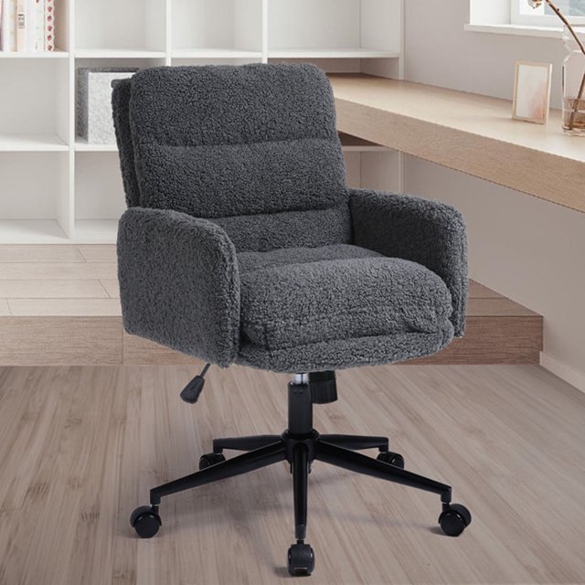 Adjustable Home Office Chair(300lbs), Modern Mid Back Computer Desk