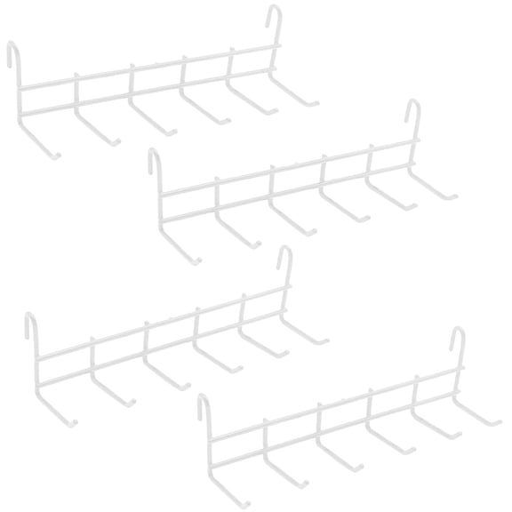 Adjustable Hook Pack of 4 with Flexible Spacing for Storage