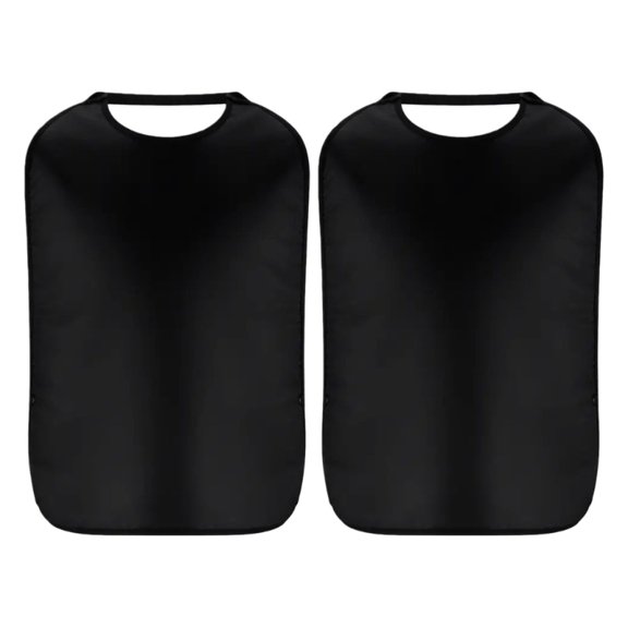 Adjustable Hook and Loop Feeding Bib for Elderly Adults Waterproof Full Coverage Washable Bib