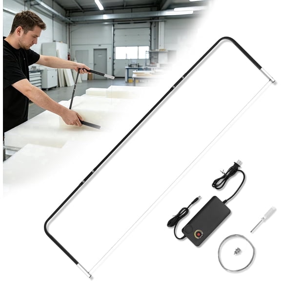 Adjustable Hot Wire Foam Cutter 2FT-4FT for Styrofoam, XPS, EPS & EPE Foam, 4FT Foam Bow Cutter with Variable Heat Power Supply, Replacement Heating Wire & Stainless Steel Frame, Easy Installation