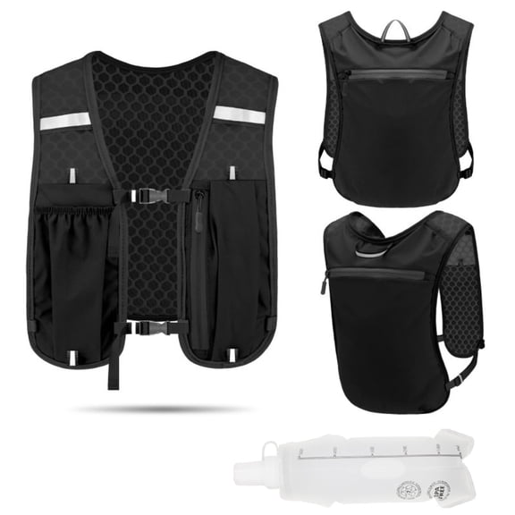 Adjustable Hydration Vest with 500ml Soft Flask – Running, Hiking & Cycling Backpack for Men Women