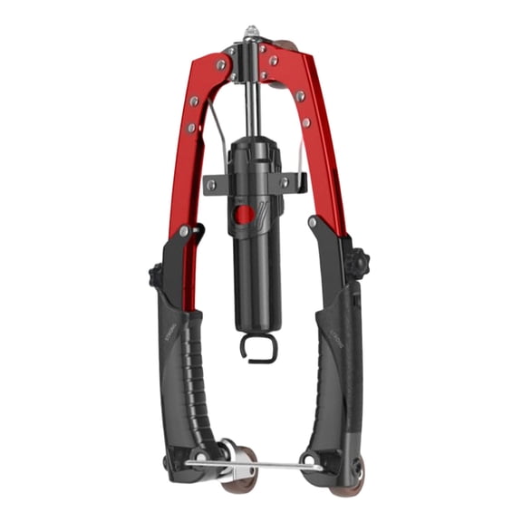 Adjustable Hydraulic Arm Trainer with Ab Roller Function for Chest and Core Strength Training Watermelon Red