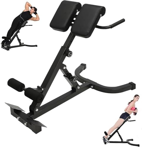 Adjustable Hyperextension Bench for Back Exercise & Core Strength – 5 ...