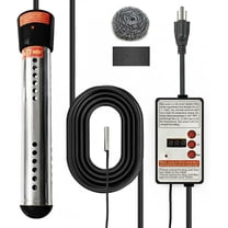Adjustable Immersion Water Heater , Portable Bucket Heater with Thermostat, Auto Shut-Off, Temperature Display, Fast Heating for Home, Bath, Camping, RV