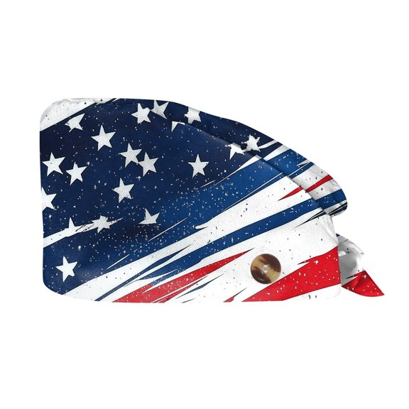 Adjustable Independence Day Themed Work Hat, Lightweight Washable Sun Protection Cap, Unisex Casual Hat for Outdoor and Daily Activities,Dark Blue