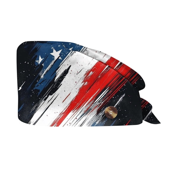 Adjustable Independence Day Themed Work Hat, Lightweight Washable Sun Protection Cap, Unisex Casual Hat for Outdoor and Daily Activities,Gray