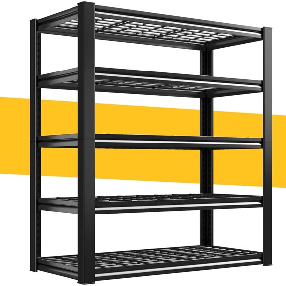 Adjustable Industrial Garage Storage Racks, Quick Assembly Metal Shelves for Basement Pantry Warehouse