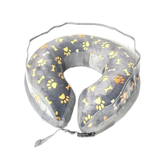 Adjustable Inflatable Collar for Post Recovery Soft Comfortable Cone with Clear Baffle Suitable for Dogs Cats