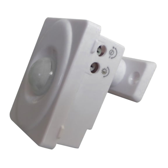 Adjustable Infrared Sensor Switch for Motion-Activated Lights 120 Cone Angle, 5-8m Detection for Bathrooms