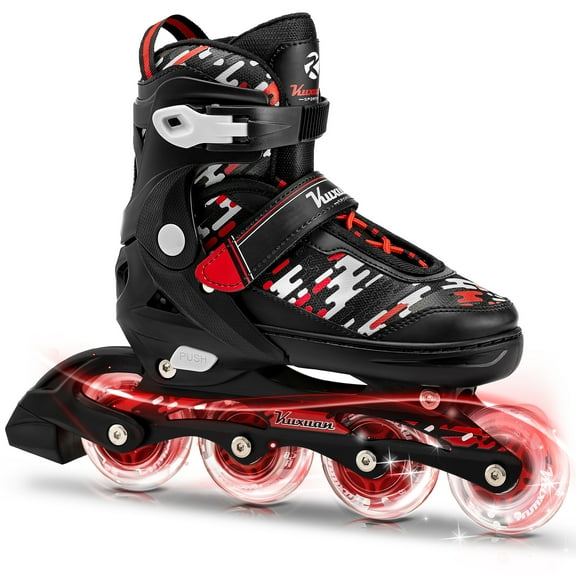 Adjustable Inline Skates for Kids Boys Girls Women Beginner Fun Illuminating Outdoor Skates