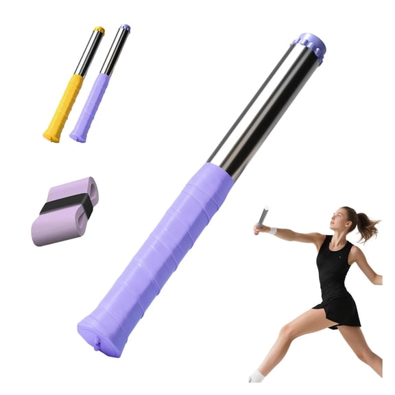 Adjustable Intensity Badminton Swing Trainer with PP Handle, 11.8" Swing Trainer