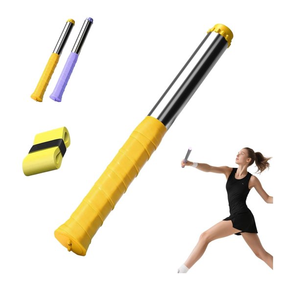Adjustable Intensity Badminton Swing Trainer with PP Handle, 11.8" Swing Trainer