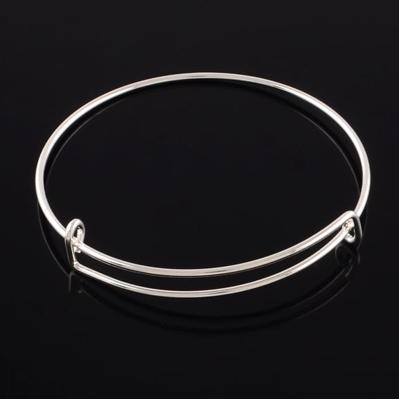 Adjustable Iron Expandable Bangle Making Silver 0.15cm Inner Diameter: 2-1/2 inch(6.2cm)