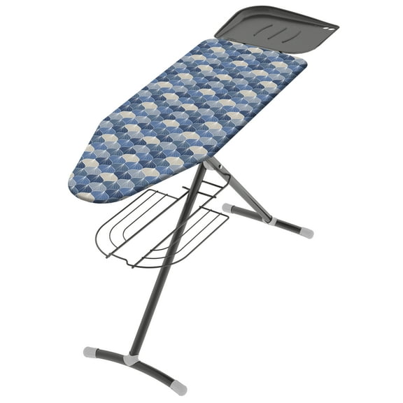 Adjustable Ironing Board with Steam Station Rest, Laundry Rack, Made in Italy