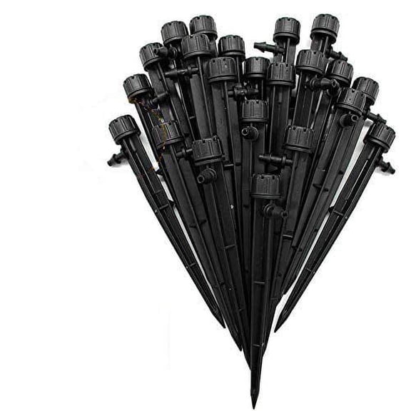Adjustable Irrigation Drippers,Adjustable 360 Degree Water Flow Drip Irrigation System Drip Emitters for 4/7mm Tube PE Pipe for Flower beds, Vegetable Gardens, Herbs Gardens 50PCS